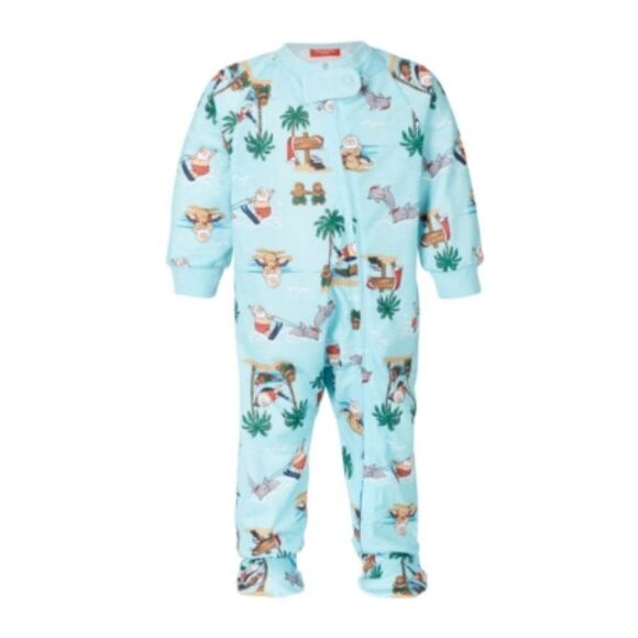 Size 24 Months Family Pajamas Baby Tropical Santa Footed 1-P Santa Beach - Picture 1 of 2